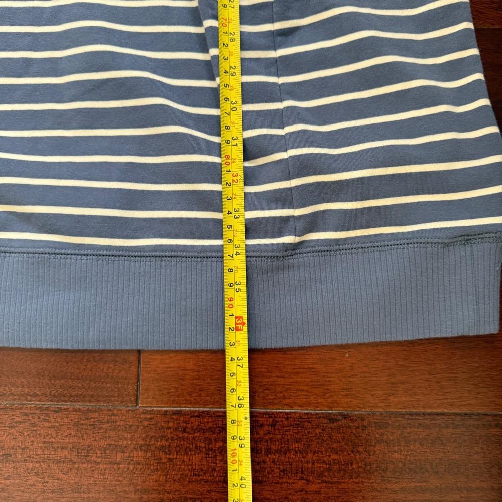 L.L. Bean 24/7 Sweats Dress Striped Blue Sz XL Casual Lounge Modest Travel Basic - Picture 7 of 7